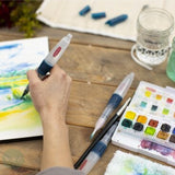 Watercolour Paint Sets - Derwent - INKTENSE - Paint Pan Set & Waterbrush Pen - PALETTE No.1 - inc. FREE Spritzer worth £4.99