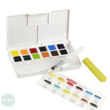 Watercolour Paint Sets - Derwent - INKTENSE - Paint Pan Set & Waterbrush Pen