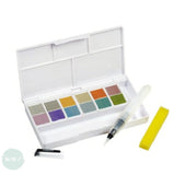 Watercolour Paint Sets - Derwent - METALLIC - Paint Pan Set & Waterbrush Pen, inc. FREE Spritzer worth £4.99