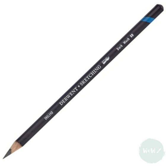 Drawing & Sketching Pencils - SINGLES - Derwent -  SKETCHING WATER-SOLUBLE - 8B (Dark Wash)