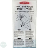 Water Brush Pen SET - DERWENT Set of 3 - Fine, Medium & Flat