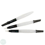 Water Brush Pen SET - DERWENT Set of 3 - Fine, Medium & Flat