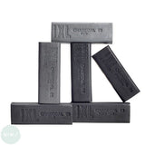 COMPRESSED SKETCHING STICKS - DERWENT - XL Blocks - CHARCOAL - 6 Assorted Grades - Tin