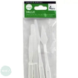 Painting / Palette Knife, - PLASTIC Set of 4 assorted