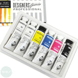 Gouache Set- Daler Rowney - Professional Designers Gouache  - STARTER PROCESS SET - 6 x 15ml