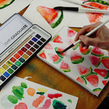 Watercolour Paint Sets - Daler Rowney - GRADUATE - 36 Half Pan  - with Brush & Pencil