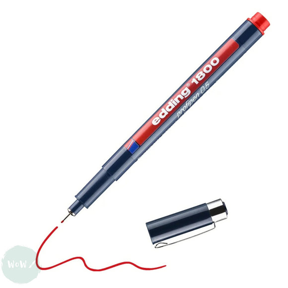 FINELINER PEN - Edding - 1800 PROFI PEN -RED – mm 0.5