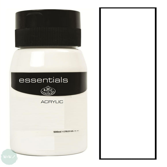 ACRYLIC PAINT - Essentials - 500ml POT - TITANIUM WHITE