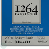 BLACK PAPER - Pad -SPIRAL BOUND - Fabriano - 1264 -200gsm -A4