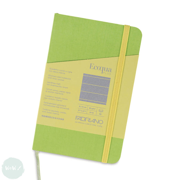 FABRIANO SOFTBACK - A5 Stitched Bound - ECOQUA - Ruled - 90gsm -LIME