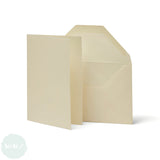 Watercolour Paper Blank Greeting Cards & Envelopes - FOLDED - 23 x 17cm to suit included 12 x 18cm envelopes - Fabriano - MEDIOEVALIS AVORIO - TEN