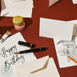 Watercolour Paper Blank Greeting Cards & Envelopes - FOLDED - 23 x 17cm to suit included 12 x 18cm envelopes - Fabriano - MEDIOEVALIS AVORIO - TEN