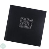 FABRIANO Hardback 9 x 9" (23 x 23 cm) Sewn Bound - Ingres QUADRATO Artists Journal (BLACK COVER)