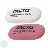 ERASER- FACTIS -  OV24 Oval Soft Plastic Eraser