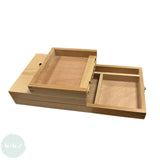 Artists Wooden Storage Box- TRAVEL BUSH BOX & STAND WITH CARRY HANDLE