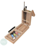 Artists Wooden Storage Box- TRAVEL BUSH BOX & STAND WITH CARRY HANDLE