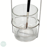 Brush Bath - Metal Brush Washer with glass