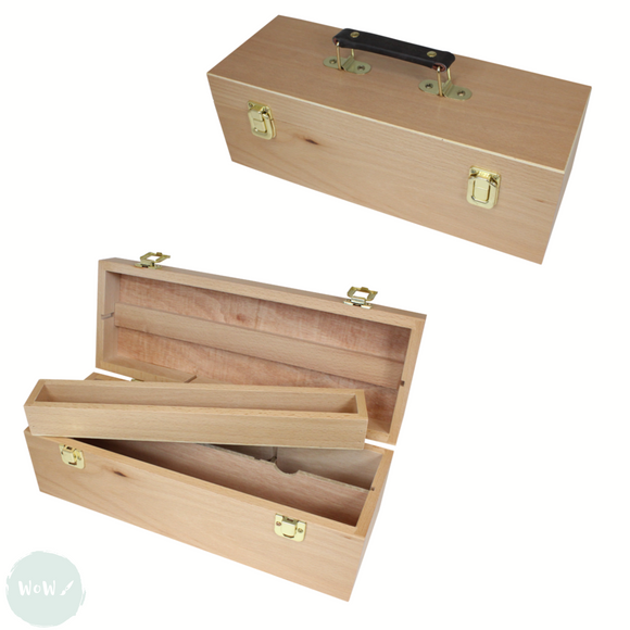 Artists Wooden Storage Box- TOOL CARRY BOX