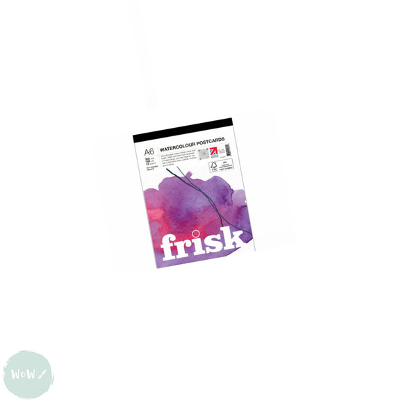 FRISK 'Postcard' HOT PRESSED / SMOOTH Surface Watercolour Paper Pad, A6, 300gsm, 12 sheets