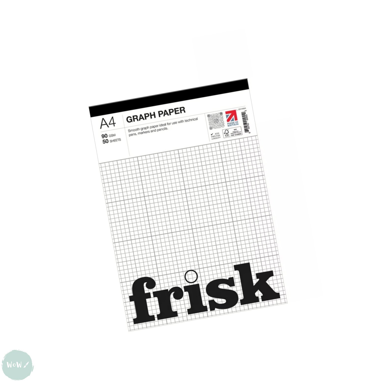 GRAPH PAPER PAD Frisk Metric A4 WoW Art Supplies Graph paper pad frisk metric a4 wow art supplies