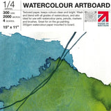 WATERCOLOUR BOARD - FRISK - 2mm thick - NOT (COLD PRESSED) SURFACE - PACK OF 4 - 11 x 15”