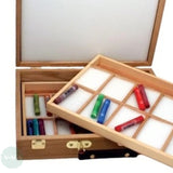 Artists Wooden Storage Box- PASTEL BOX TWO TRAY