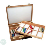 Artists Wooden Storage Box- PASTEL BOX TWO TRAY