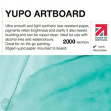 YUPO Synthetic Paper - WHITE - 2mm ART BOARD - A4 - Pack of 8