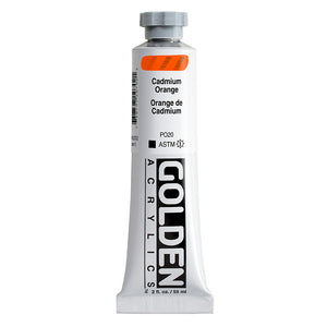 ARTISTS ACRYLIC PAINT - Golden HEAVY BODY -  59ml tube -  C.P. Cadmium Orange VIII