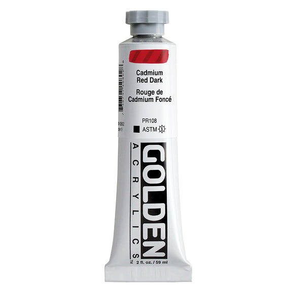 ARTISTS ACRYLIC PAINT - Golden HEAVY BODY -  59ml tube -  C.P. Cadmium Red Dark  IX