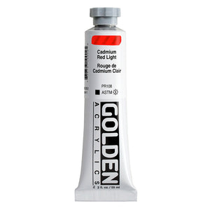 ARTISTS ACRYLIC PAINT - Golden HEAVY BODY -  59ml tube -  C.P. Cadmium Red Light  IX