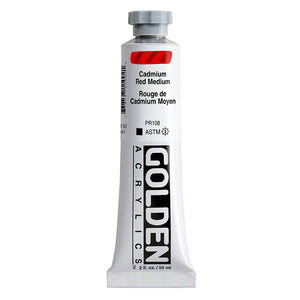 ARTISTS ACRYLIC PAINT - Golden HEAVY BODY -  59ml tube -  C.P. Cadmium Red Medium  IX