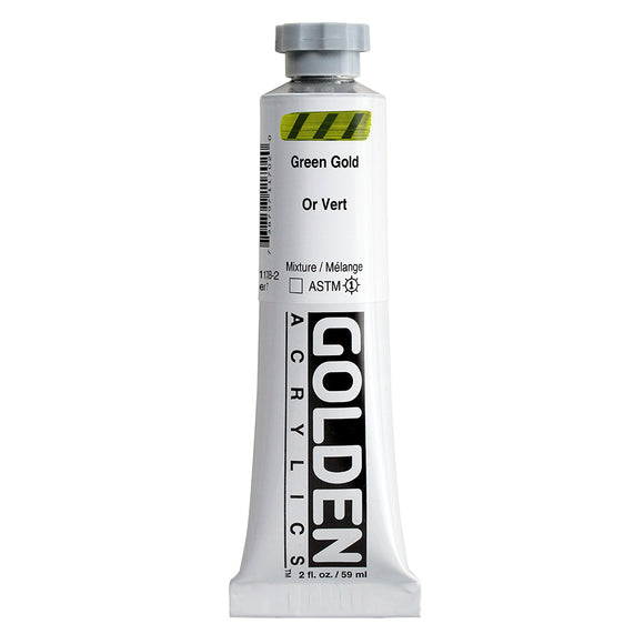 ARTISTS ACRYLIC PAINT - Golden HEAVY BODY -  59ml tube -  	Green Gold VII