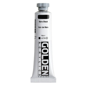 ARTISTS ACRYLIC PAINT - Golden HEAVY BODY -  59ml tube -   Mars Black