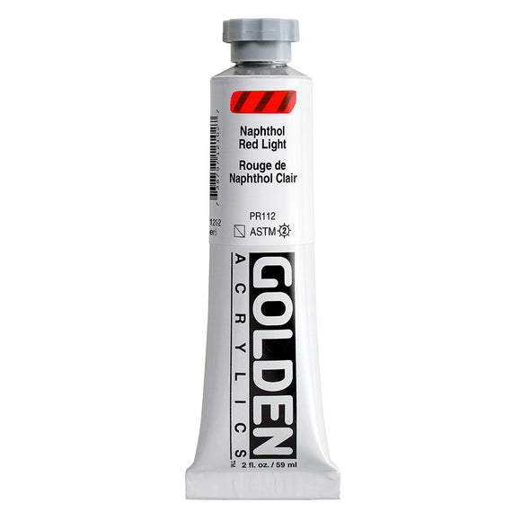 ARTISTS ACRYLIC PAINT - Golden HEAVY BODY -  59ml tube -  Naphthol Red Light  V