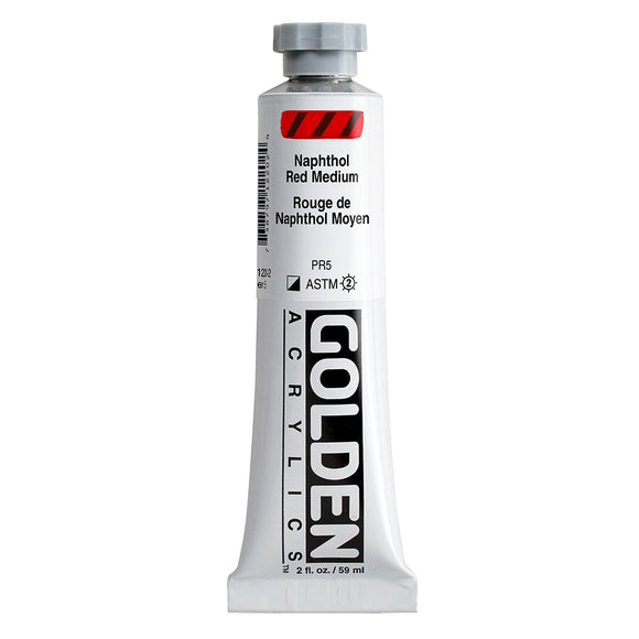 ARTISTS ACRYLIC PAINT - Golden HEAVY BODY -  59ml tube -  Napthol Red Medium  V