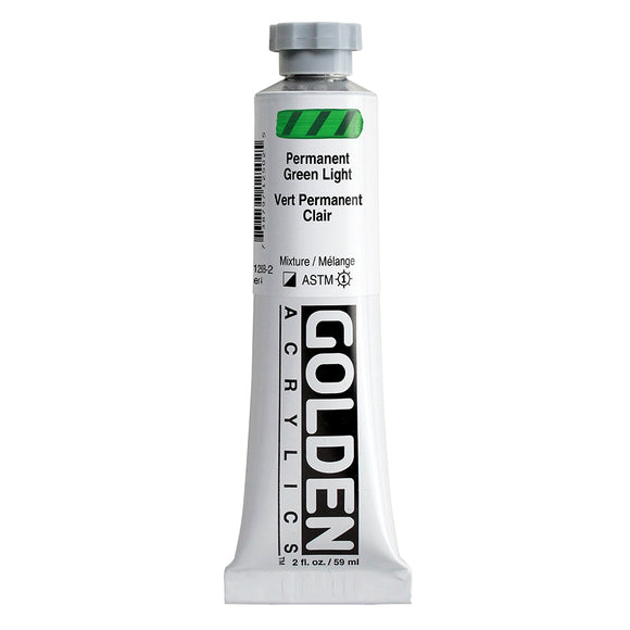 ARTISTS ACRYLIC PAINT - Golden HEAVY BODY -  59ml tube -  	Permanent Green Light  IV