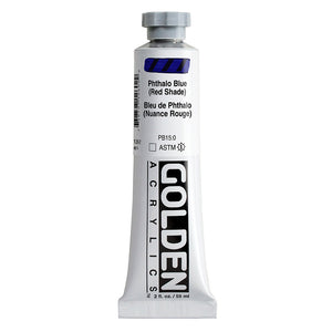 ARTISTS ACRYLIC PAINT - Golden HEAVY BODY -  59ml tube -  Phthalo Blue (Red Shade)  IV