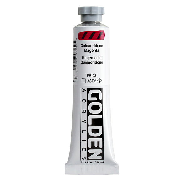 ARTISTS ACRYLIC PAINT - Golden HEAVY BODY -  59ml tube -  Quinacridone Magenta  VII