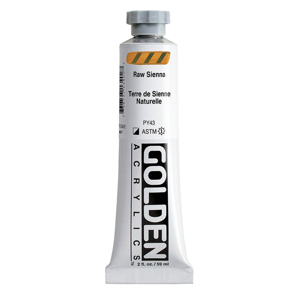 ARTISTS ACRYLIC PAINT - Golden HEAVY BODY -  59ml tube -  	Raw Sienna  I