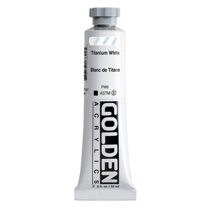 ARTISTS ACRYLIC PAINT - Golden HEAVY BODY -  59ml tube -  	Titanium White  I