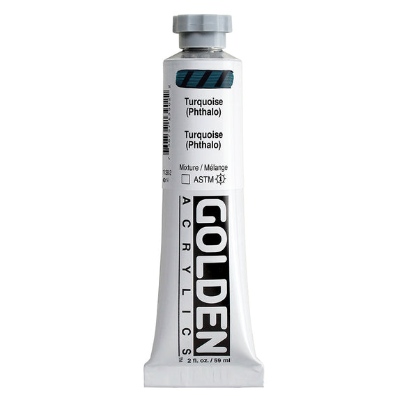 ARTISTS ACRYLIC PAINT - Golden HEAVY BODY -  59ml tube -   Turquoise (Phthalo)  IV