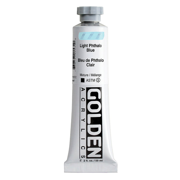 ARTISTS ACRYLIC PAINT - Golden HEAVY BODY -  59ml tube -  Light Phthalo Blue  I