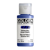 ARTISTS ACRYLIC PAINT - Golden FLUID - 30ml (1.US fl.oz)- Phthalo Blue (Green Shade)  IV