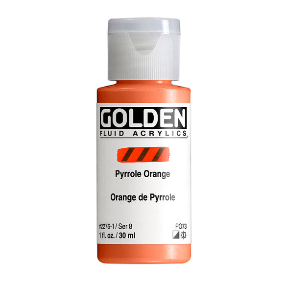 ARTISTS ACRYLIC PAINT - Golden FLUID - 30ml (1.US fl.oz)- Pyrrole Orange  VIII