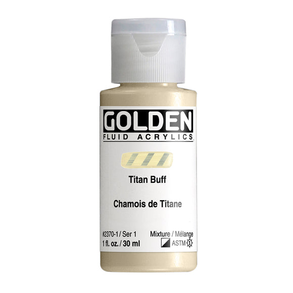 ARTISTS ACRYLIC PAINT - Golden FLUID - 30ml (1.US fl.oz)- Titan Buff  I