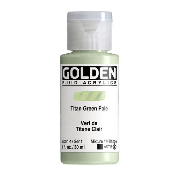 ARTISTS ACRYLIC PAINT - Golden FLUID - 30ml (1.US fl.oz)- Titan Green Pale  I