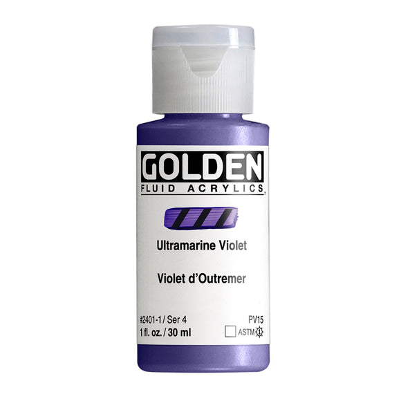 ARTISTS ACRYLIC PAINT - Golden FLUID - 30ml (1.US fl.oz)- Ultramarine Violet  IV