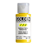 ARTISTS ACRYLIC PAINT - Golden FLUID - 30ml (1.US fl.oz)- Cadmium Yellow Medium Hue  IV