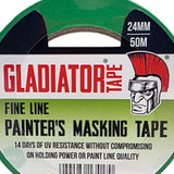 ADHESIVE TAPE - Masking -  GLADIATOR - Green - FINELINE - 24mm x 50m